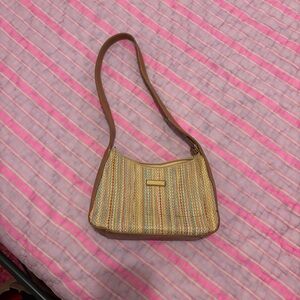 Striped Tan and Brown Women's Bag